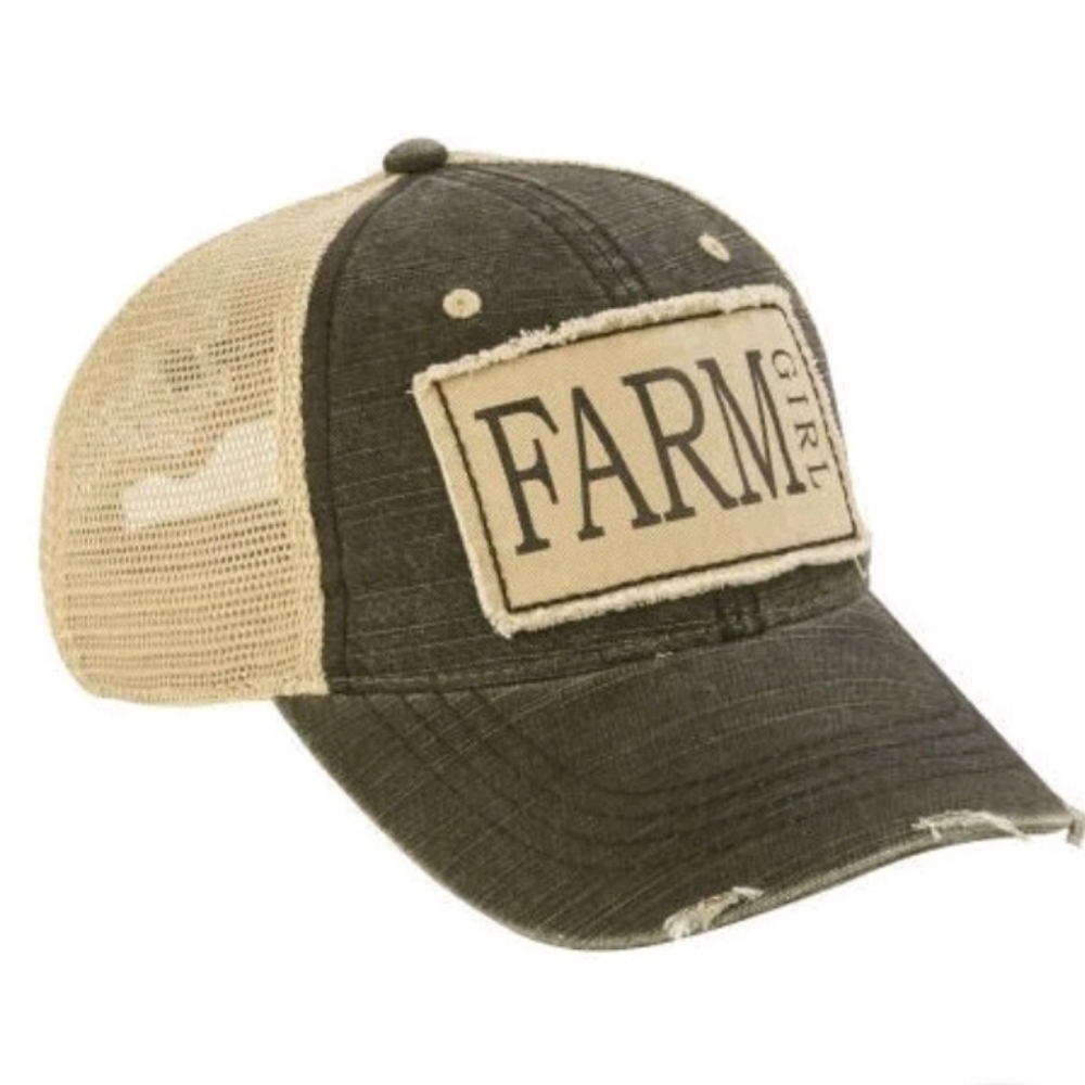 Vintage Trucker Hat - Black and Tan - Picture 1 of 5